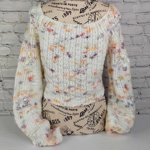 'FREE PEOPLE' SUNSET CLOUD CROPPED SWEATER - Picture 3 of 16